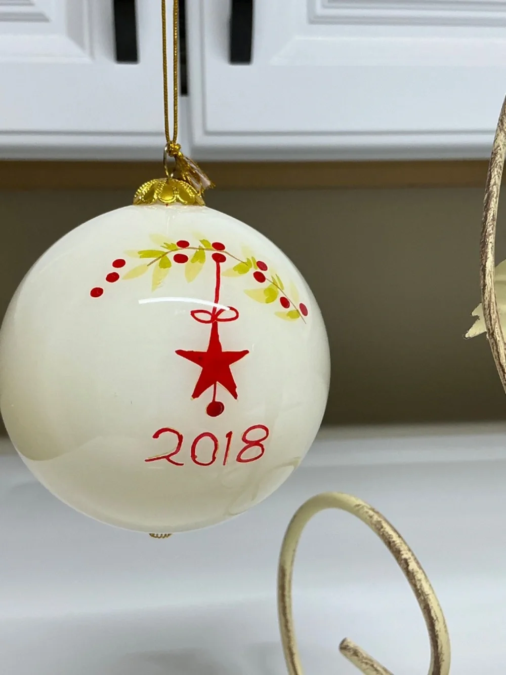Pier 1 Li Bien Festive mouse and leaping reindeer Christmas ornaments